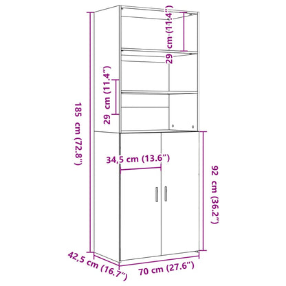 Skap Sonoma Eik 70x42,5x185 cm