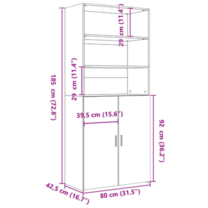 Skap Sonoma Eik 80x42,5x185 cm