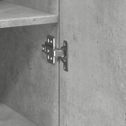 Bokhylle Betonggrå 40x42,5x185 cm