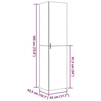 Bokhylle Sonoma Eik 45x42,5x185 cm