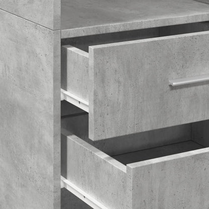 Bokhylle Betonggrå 40x42,5x185 cm