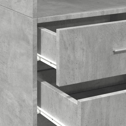 Bokhylle Betonggrå 45x42,5x185 cm