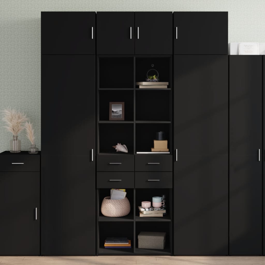 Skap Svart 70x42,5x185 cm
