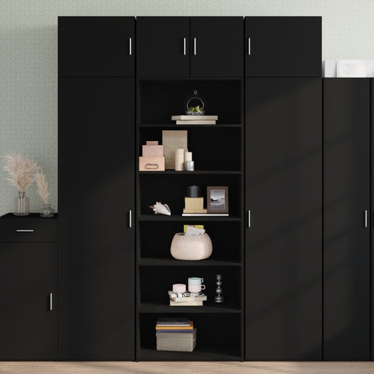 Bokhylle Svart 70x41x185 cm