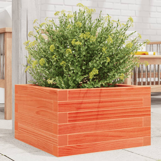 Utendørs Blomsterkasse Plantekasse Tre voksbrun 40x40x23 cm heltre furu