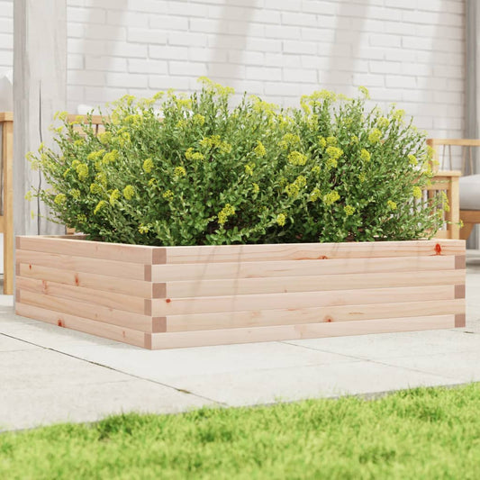 Utendørs Blomsterkasse Plantekasse Tre 90x90x23 cm heltre furu