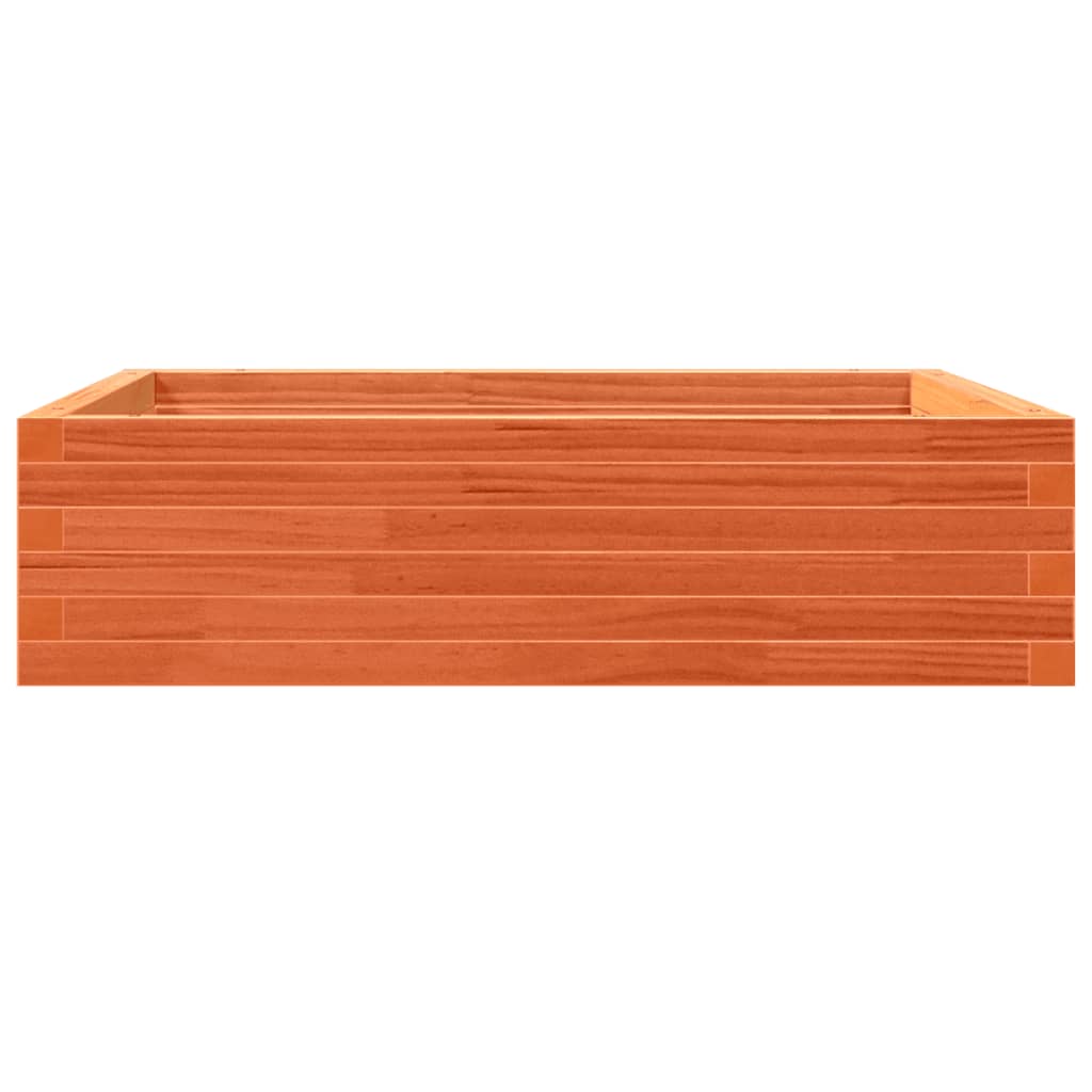 Utendørs Blomsterkasse Plantekasse Tre voksbrun 90x90x23 cm heltre furu