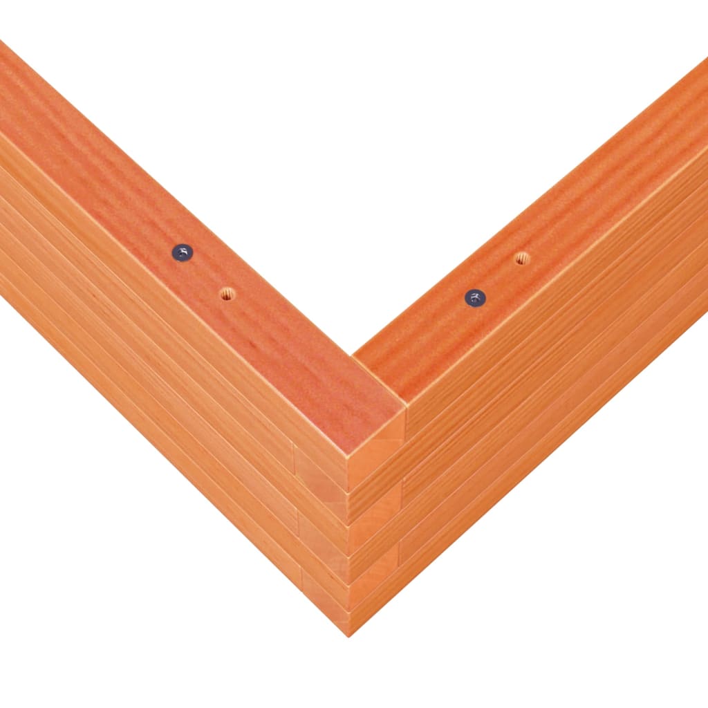 Utendørs Blomsterkasse Plantekasse Tre voksbrun 90x90x23 cm heltre furu