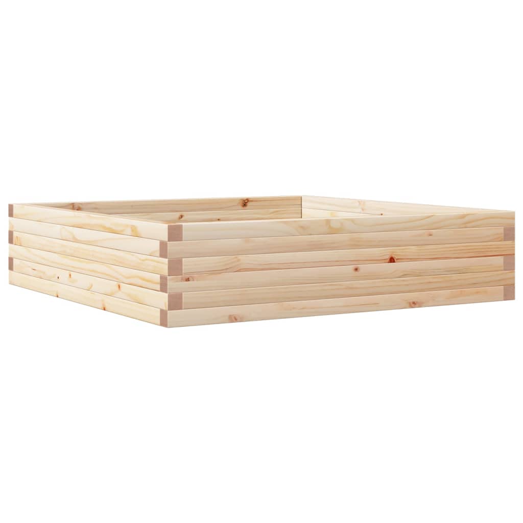 Utendørs Blomsterkasse Plantekasse Tre 100x100x23 cm heltre furu