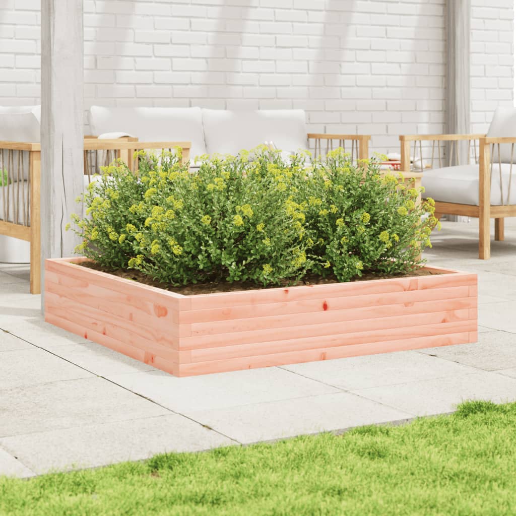 Utendørs Blomsterkasse Plantekasse Tre 110x110x23 cm heltre douglasgran