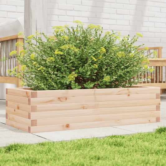 Utendørs Blomsterkasse Plantekasse Tre 90x40x23 cm heltre furu