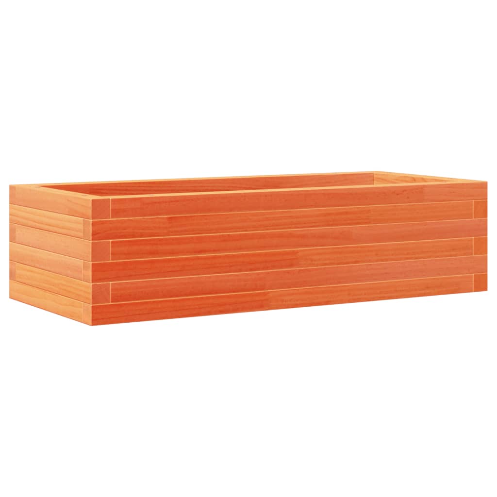 Utendørs Blomsterkasse Plantekasse Tre voksbrun 90x40x23 cm heltre furu