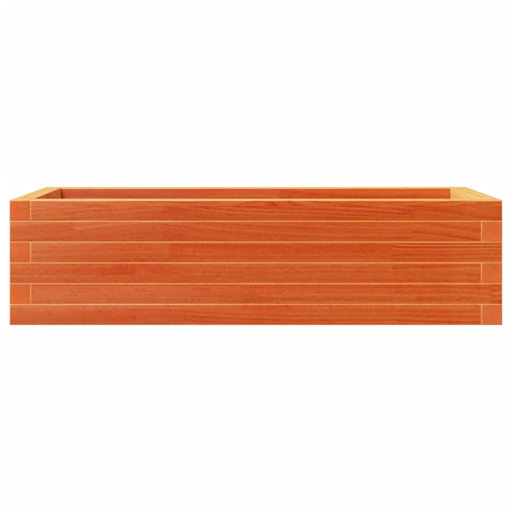 Utendørs Blomsterkasse Plantekasse Tre voksbrun 90x40x23 cm heltre furu