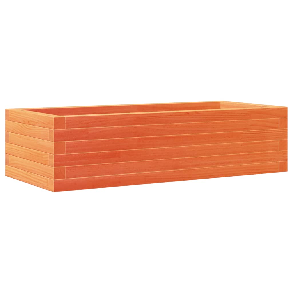 Utendørs Blomsterkasse Plantekasse Tre voksbrun 90x40x23 cm heltre furu
