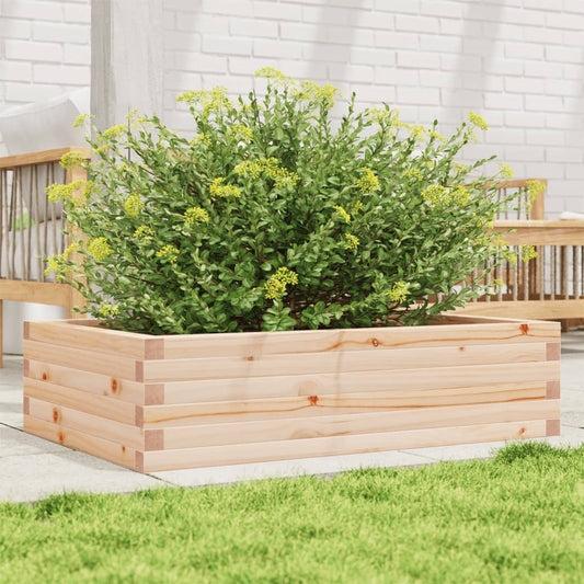 Utendørs Blomsterkasse Plantekasse Tre 90x60x23 cm heltre furu