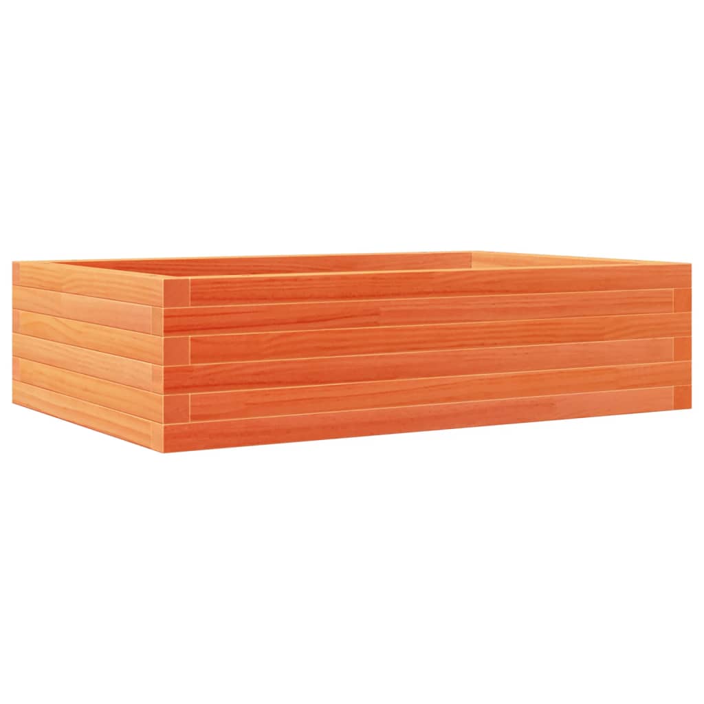Utendørs Blomsterkasse Plantekasse Tre voksbrun 90x60x23 cm heltre furu