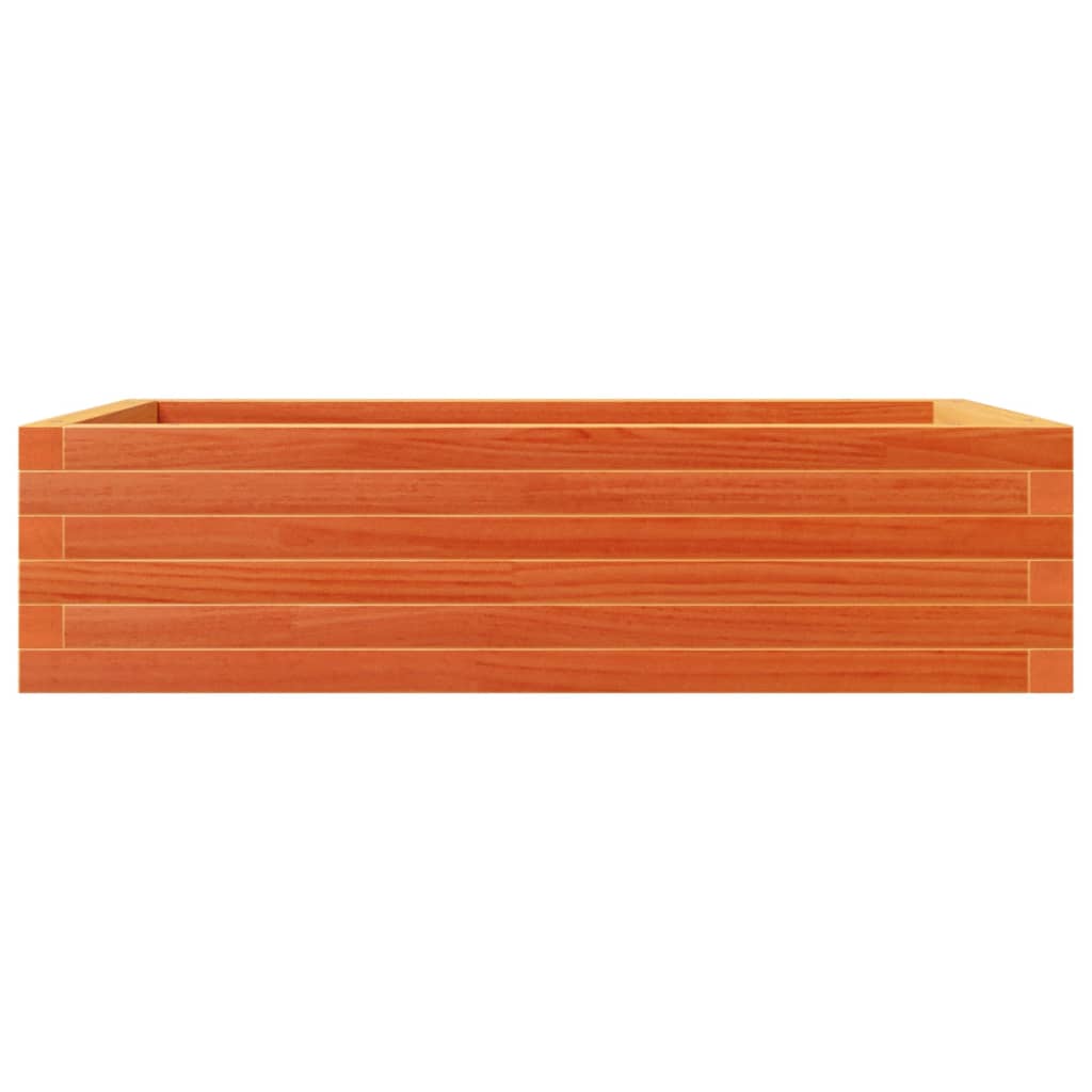 Utendørs Blomsterkasse Plantekasse Tre voksbrun 90x60x23 cm heltre furu