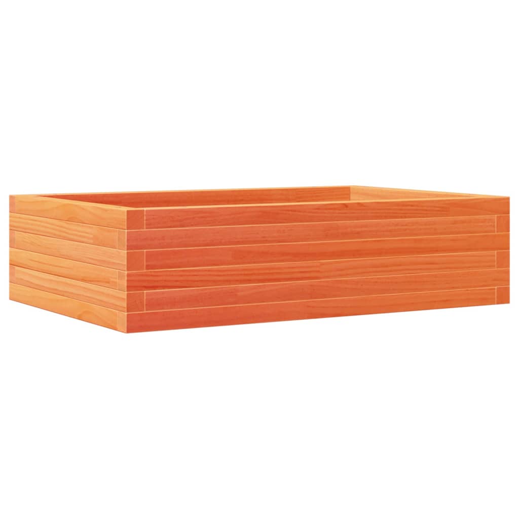 Utendørs Blomsterkasse Plantekasse Tre voksbrun 90x60x23 cm heltre furu