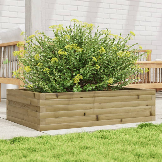 Utendørs Blomsterkasse Plantekasse Tre 90x60x23 cm impregnert furu