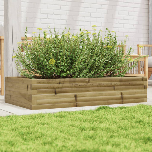 Utendørs Blomsterkasse Plantekasse Tre 110x60x23 cm impregnert furu