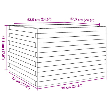 Plantekasse 70x70x45,5 cm impregnert furu