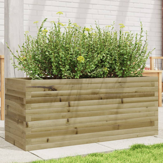 Utendørs Blomsterkasse Plantekasse Tre 110x40x45,5 cm impregnert furu