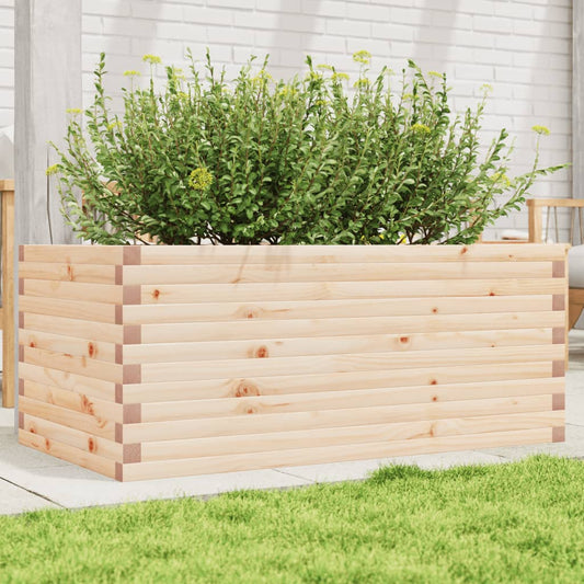 Utendørs Blomsterkasse Plantekasse Tre 110x60x45,5 cm heltre furu