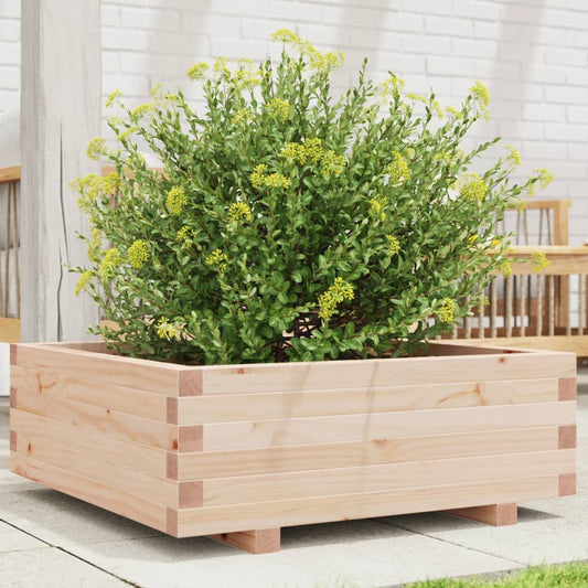 Utendørs Blomsterkasse Plantekasse Tre 70x70x26,5 cm heltre furu