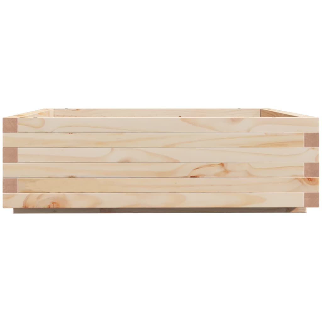 Utendørs Blomsterkasse Plantekasse Tre 80x80x26,5 cm heltre furu