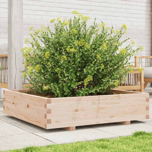 Utendørs Blomsterkasse Plantekasse Tre 100x100x26,5 cm heltre furu