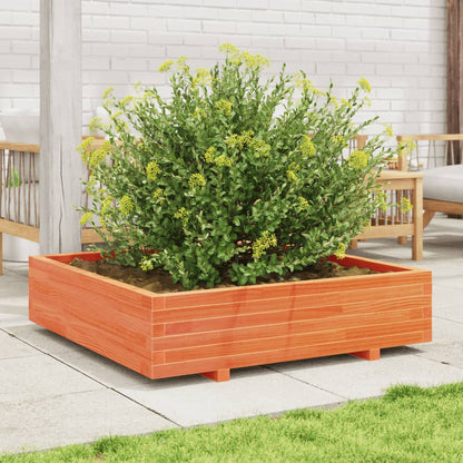 Plantekasse voksbrun 100x100x26,5 cm heltre furu