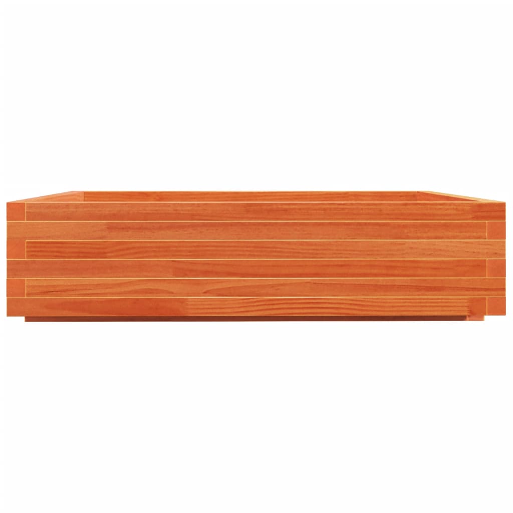 Plantekasse voksbrun 100x100x26,5 cm heltre furu
