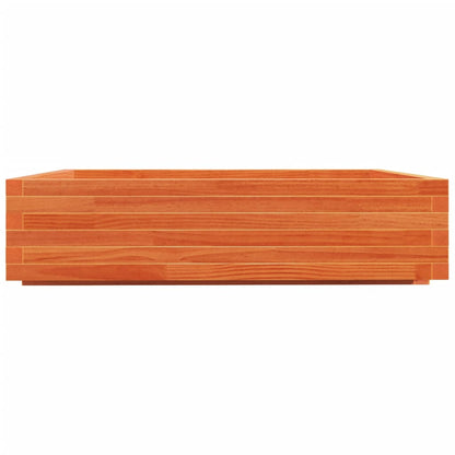 Plantekasse voksbrun 100x100x26,5 cm heltre furu