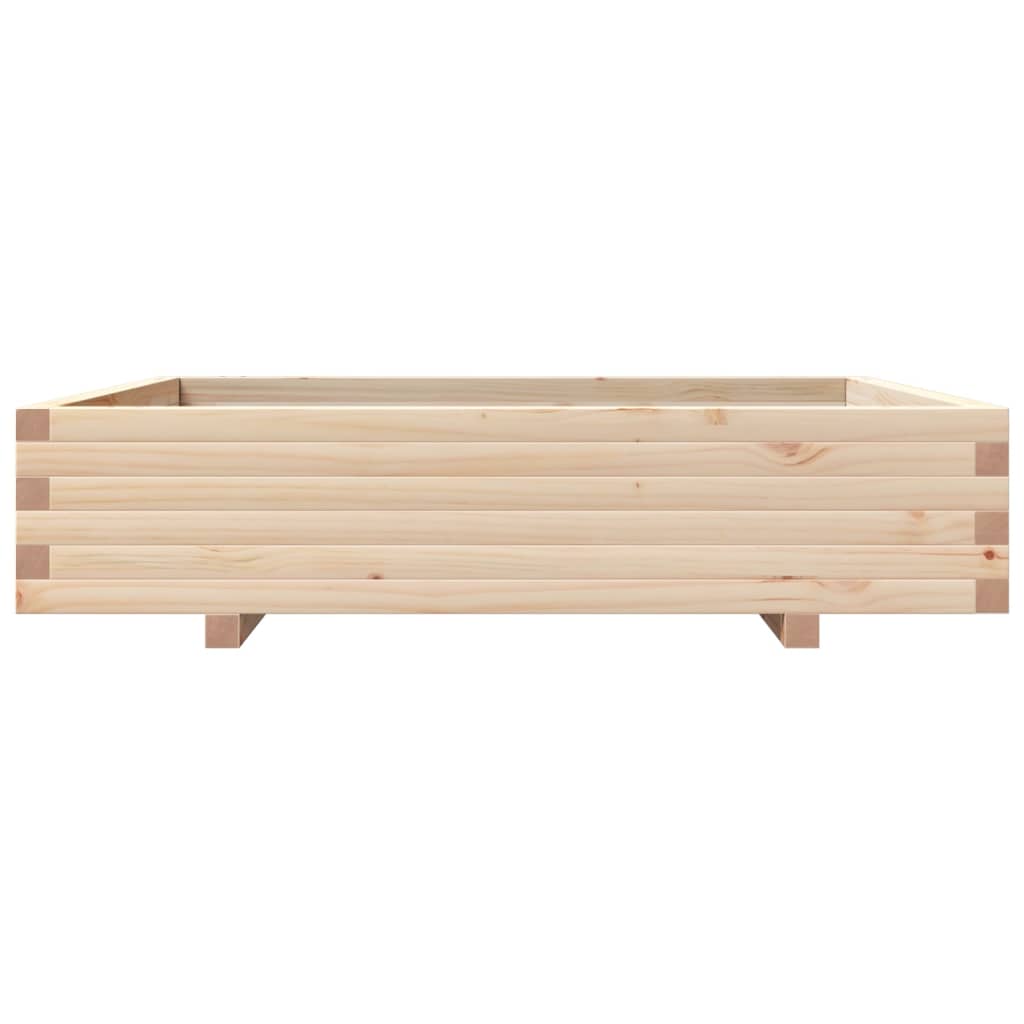 Utendørs Blomsterkasse Plantekasse Tre 110x110x26,5 cm heltre furu