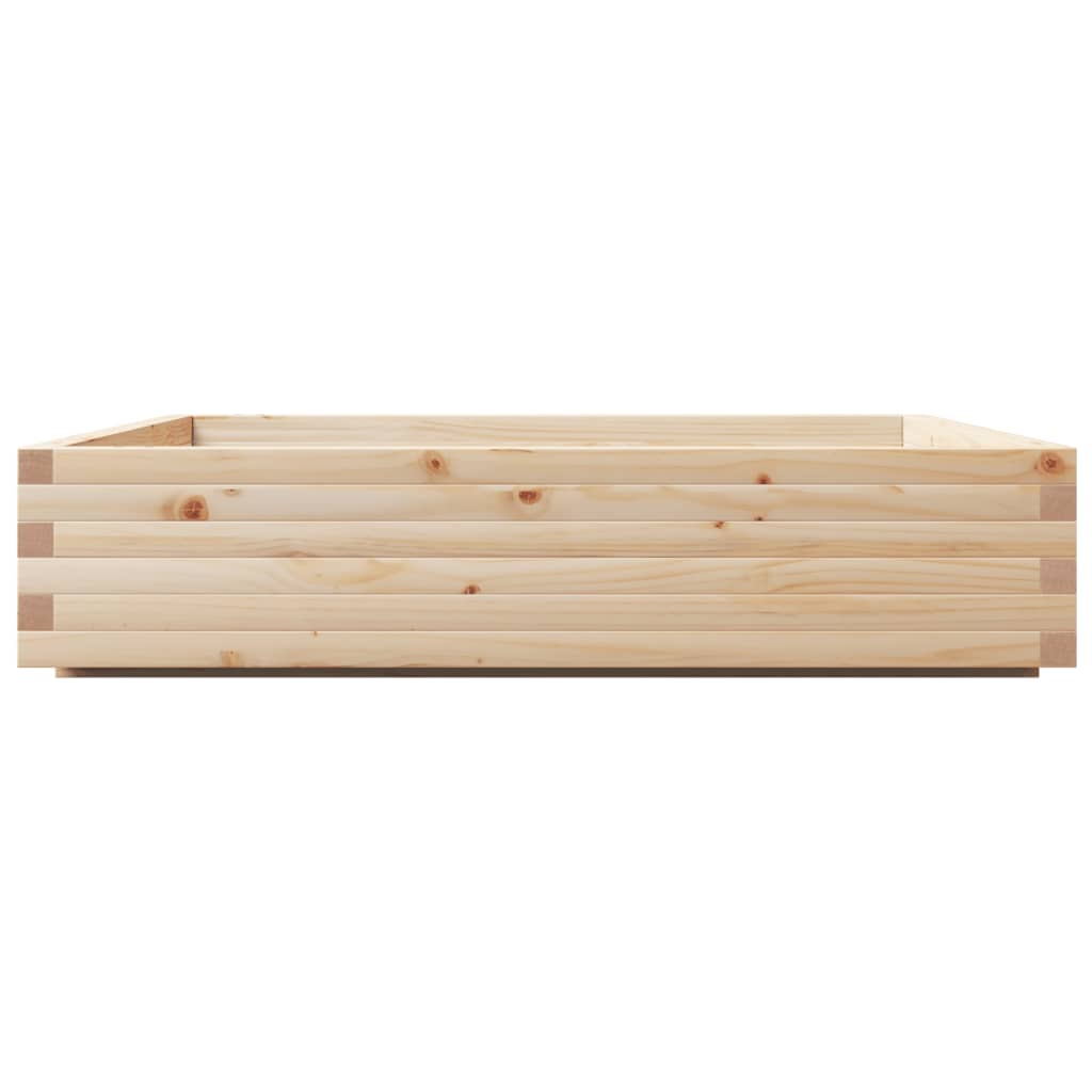 Utendørs Blomsterkasse Plantekasse Tre 110x110x26,5 cm heltre furu