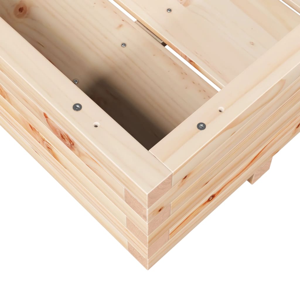 Utendørs Blomsterkasse Plantekasse Tre 110x110x26,5 cm heltre furu