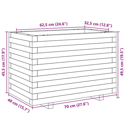 Plantekasse 70x40x49,5 cm impregnert furu