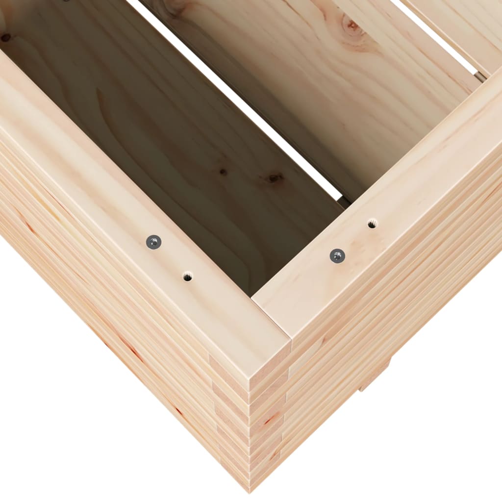 Utendørs Blomsterkasse Plantekasse Tre 90x60x49,5 cm heltre furu