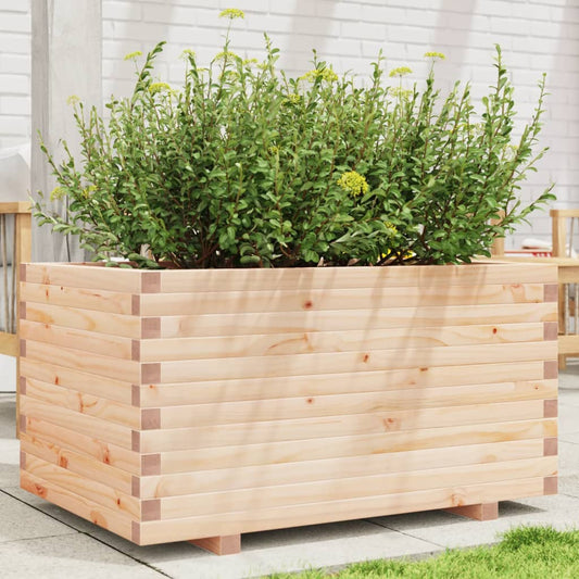Utendørs Blomsterkasse Plantekasse Tre 90x60x49,5 cm heltre furu