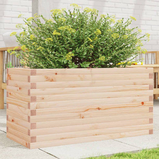 Utendørs Blomsterkasse Plantekasse Tre 90x40x46 cm heltre furu