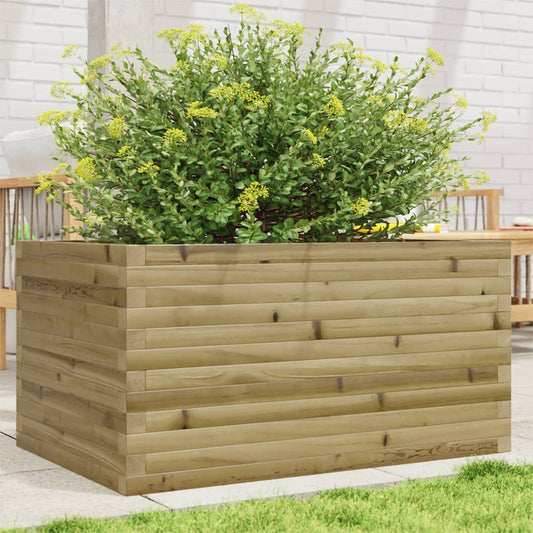 Utendørs Blomsterkasse Plantekasse Tre 90x60x46 cm impregnert furu