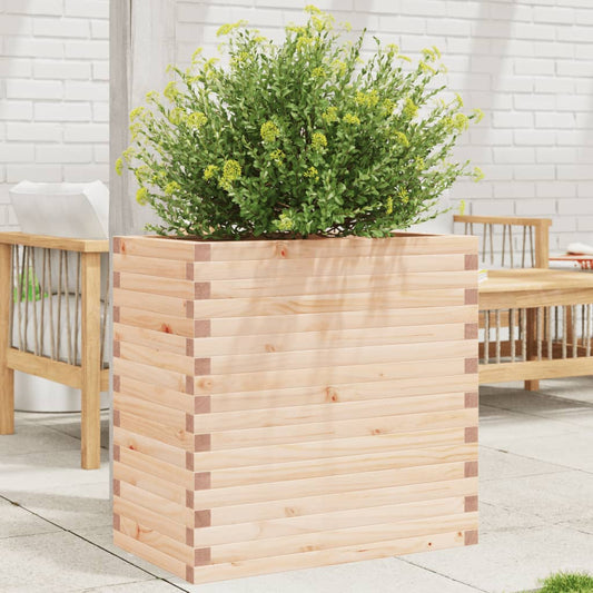 Utendørs Blomsterkasse Plantekasse Tre 70x40x68,5 cm heltre furu