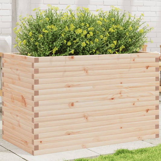 Utendørs Blomsterkasse Plantekasse Tre 110x60x68,5 cm heltre furu