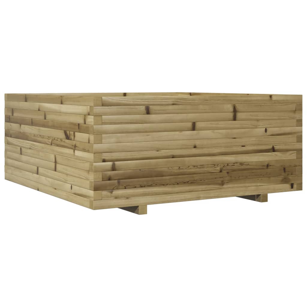 Utendørs Blomsterkasse Plantekasse Tre 110x110x49,5 cm impregnert furu