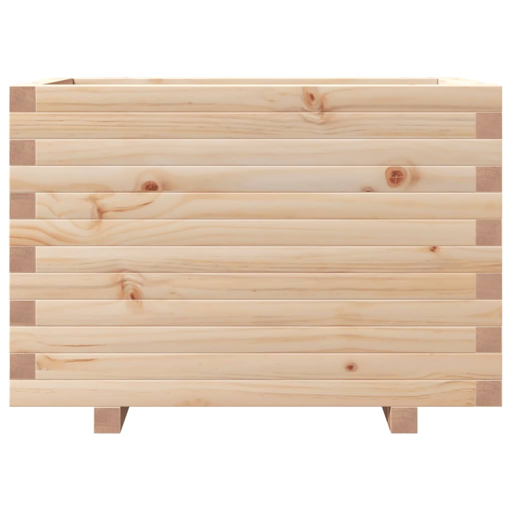 Utendørs Blomsterkasse Plantekasse Tre 70x40x49,5 cm heltre furu