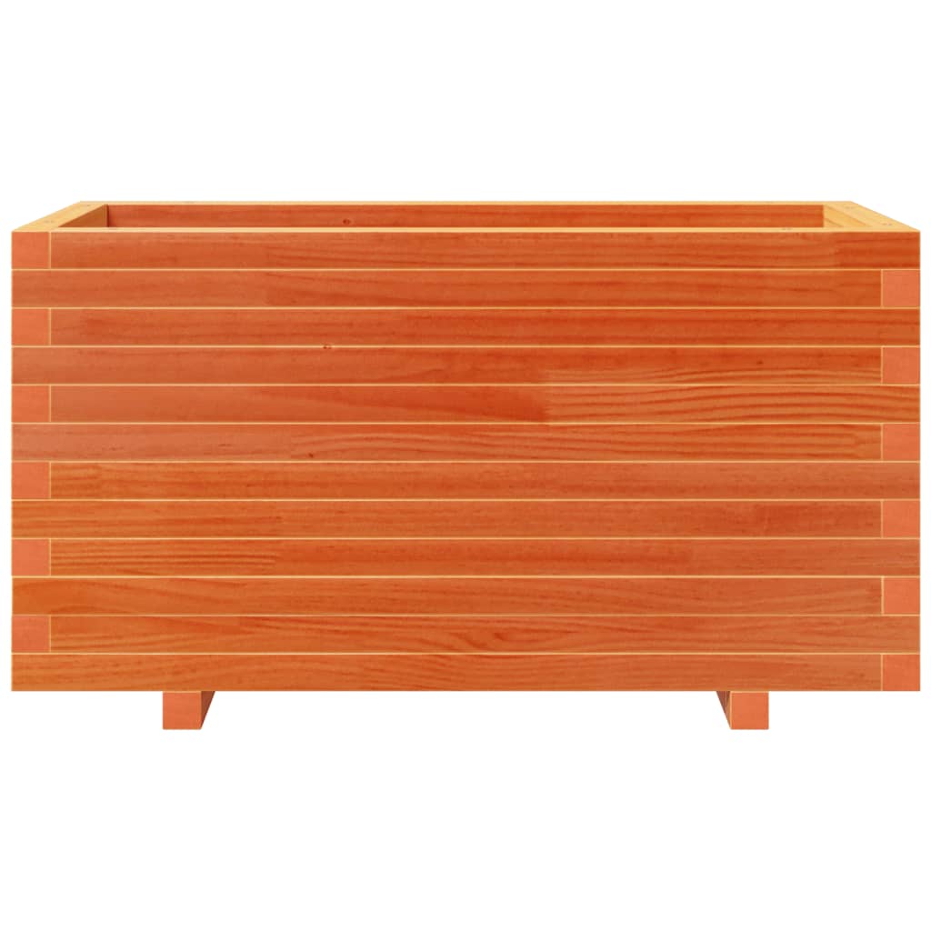 Plantekasse voksbrun 90x40x49,5 cm heltre furu