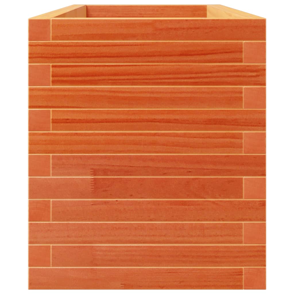 Utendørs Blomsterkasse Plantekasse Tre voksbrun 110x40x49,5 cm heltre furu
