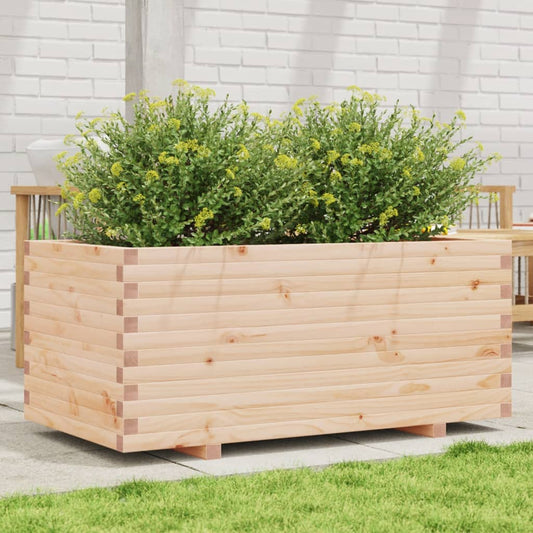 Utendørs Blomsterkasse Plantekasse Tre 110x60x49,5 cm heltre furu