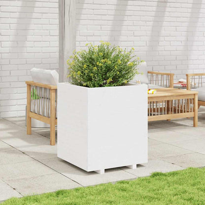 Plantekasse hvit 60x60x72,5 cm heltre furu