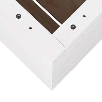 Plantekasse hvit 60x60x72,5 cm heltre furu